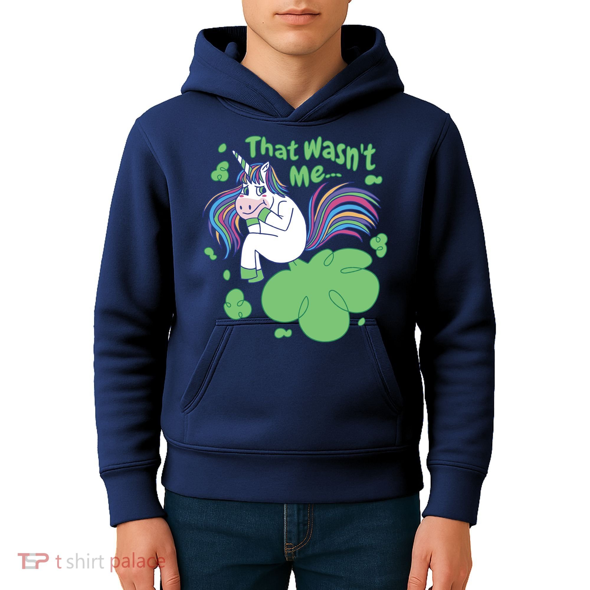 That Wasn't Me Funny Unicorn Farting Kids Hoodie