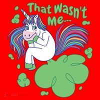 That Wasn't Me Funny Unicorn Farting Santa Hat thumb 1