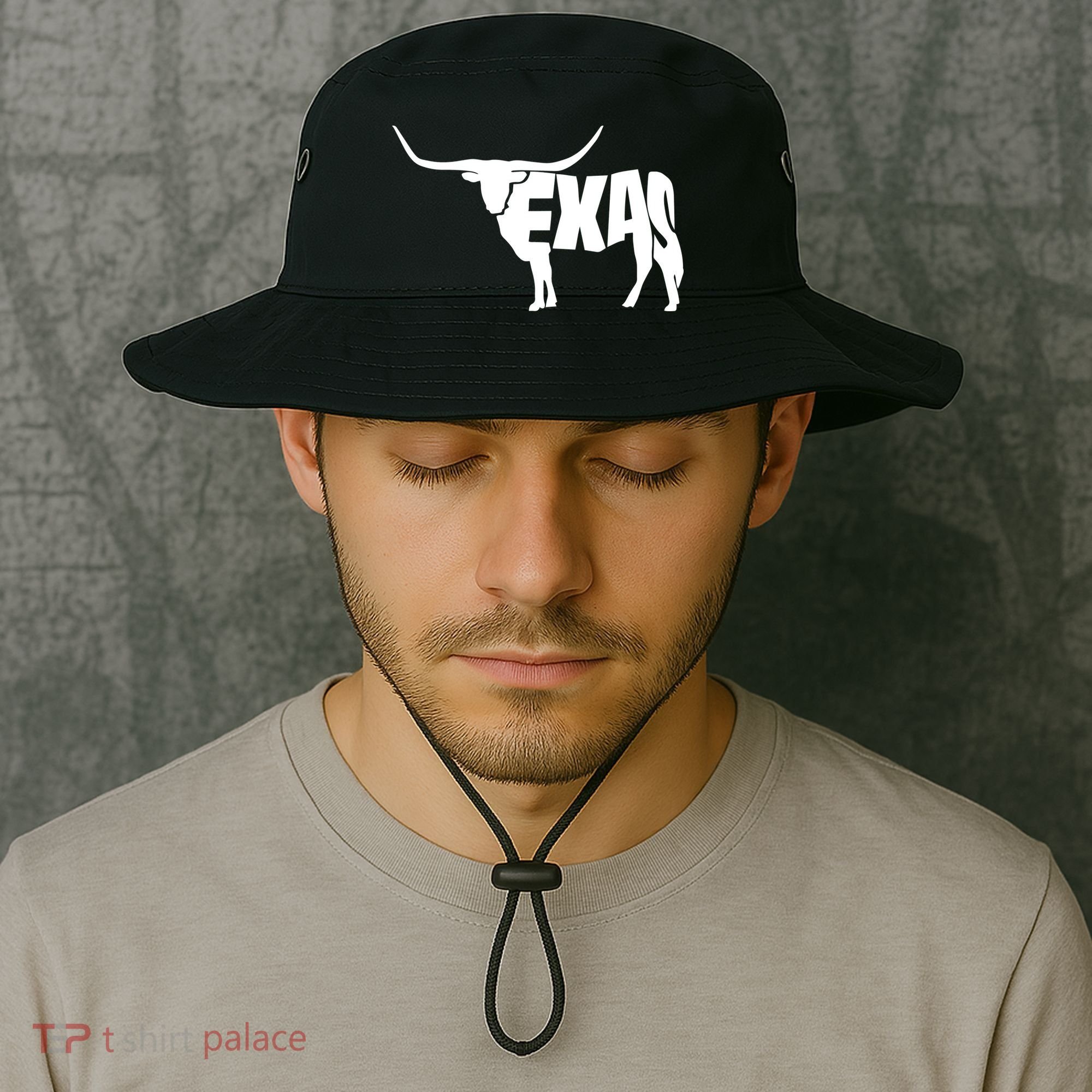Texas Word Mashup Longhorn Bucket Hat