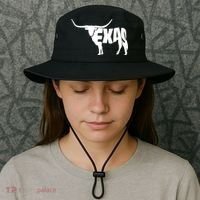 Texas Word Mashup Longhorn Bucket Hat thumb 3