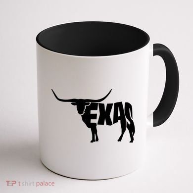 Texas Word Mashup Longhorn Coffee Mug back