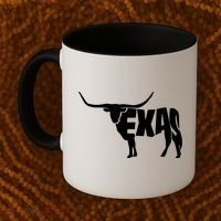 Texas Word Mashup Longhorn Coffee Mug thumb 2