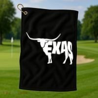 Texas Word Mashup Longhorn Golf Towel thumb 1