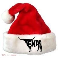 Texas Word Mashup Longhorn Santa Hat thumb 0