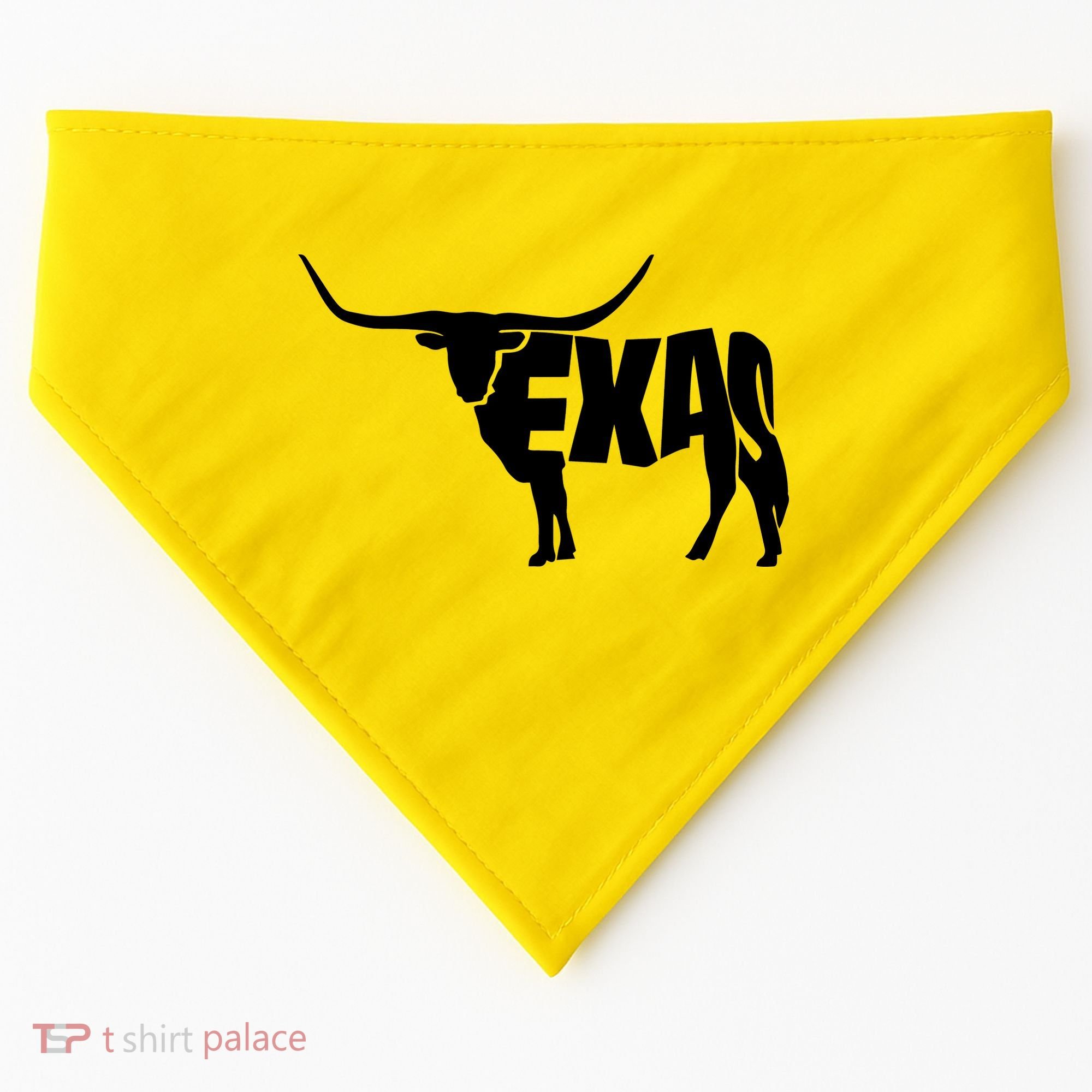 Texas Word Mashup Longhorn USA-Made Doggie Bandana