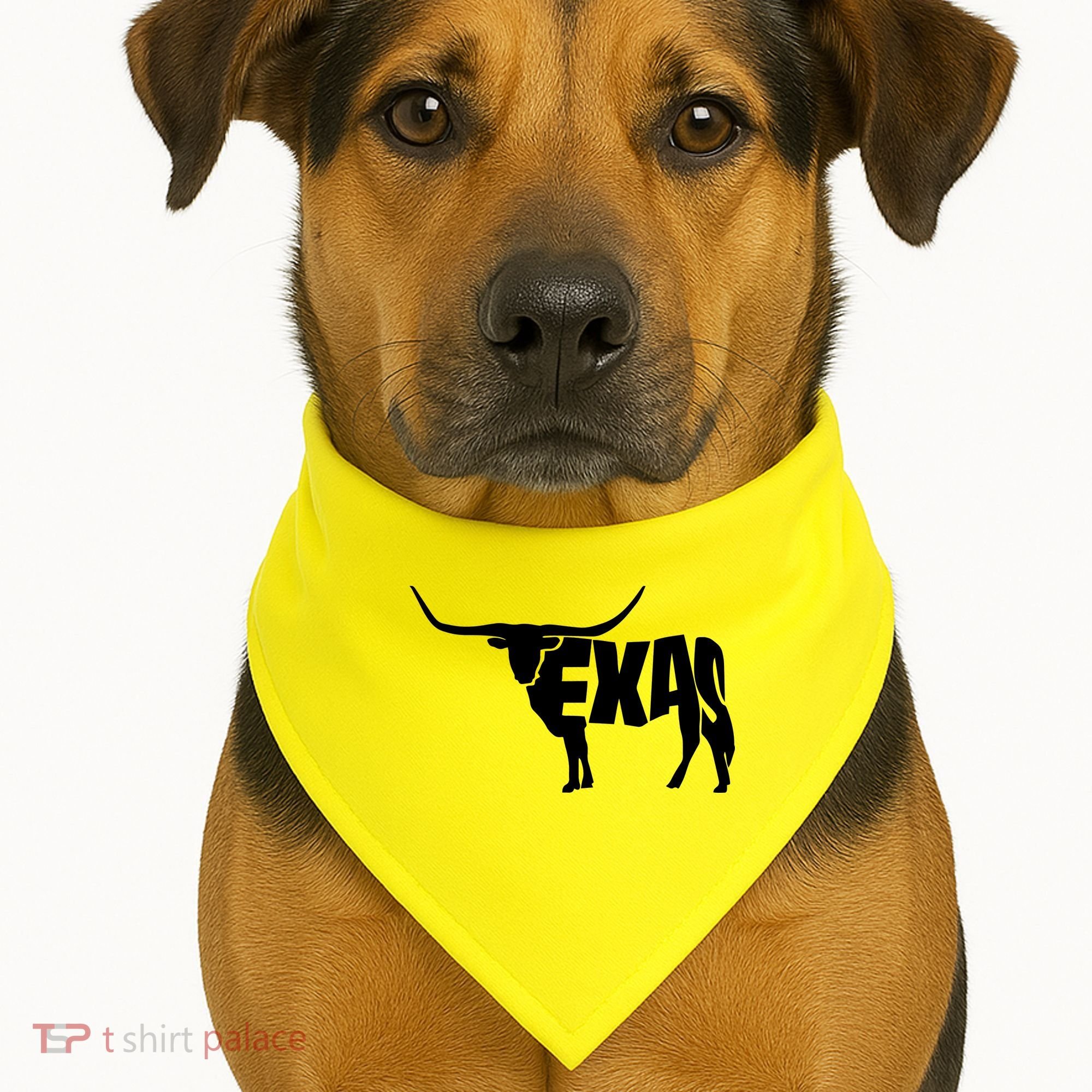 Texas Word Mashup Longhorn USA-Made Doggie Bandana