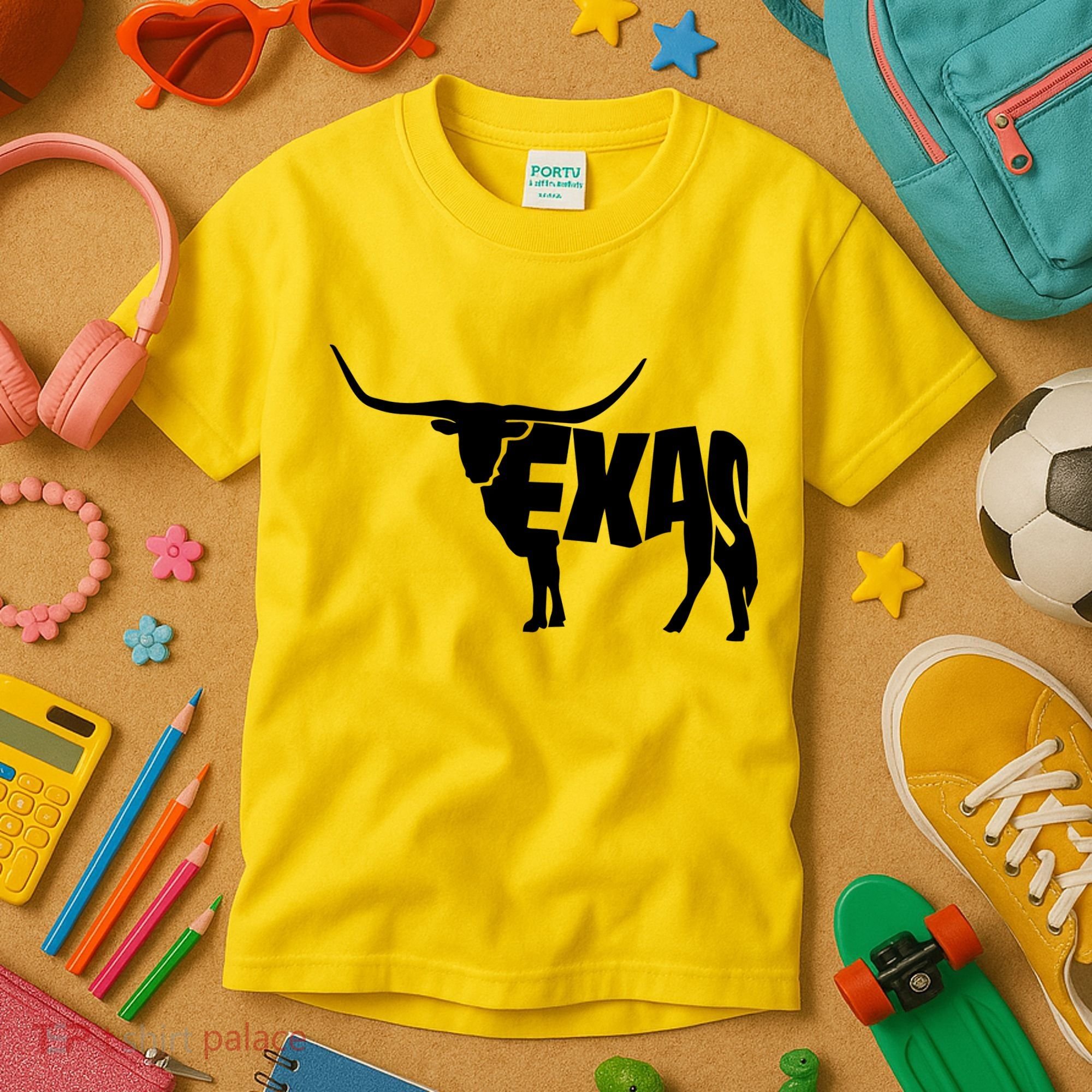 Texas Word Mashup Longhorn Kids T-Shirt