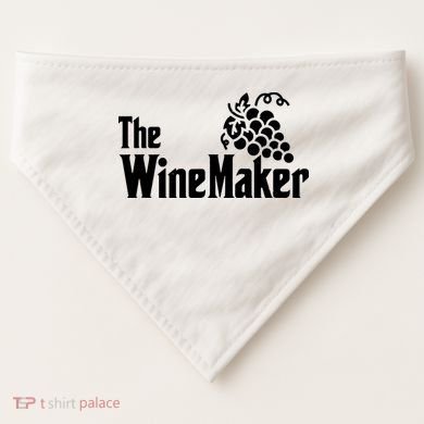 The Wine Maker Vinyard Winery Wine Making Grapes Winemaker USA-Made Doggie Bandana