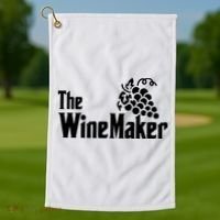 The Wine Maker Vinyard Winery Wine Making Grapes Winemaker Golf Towel thumb 1