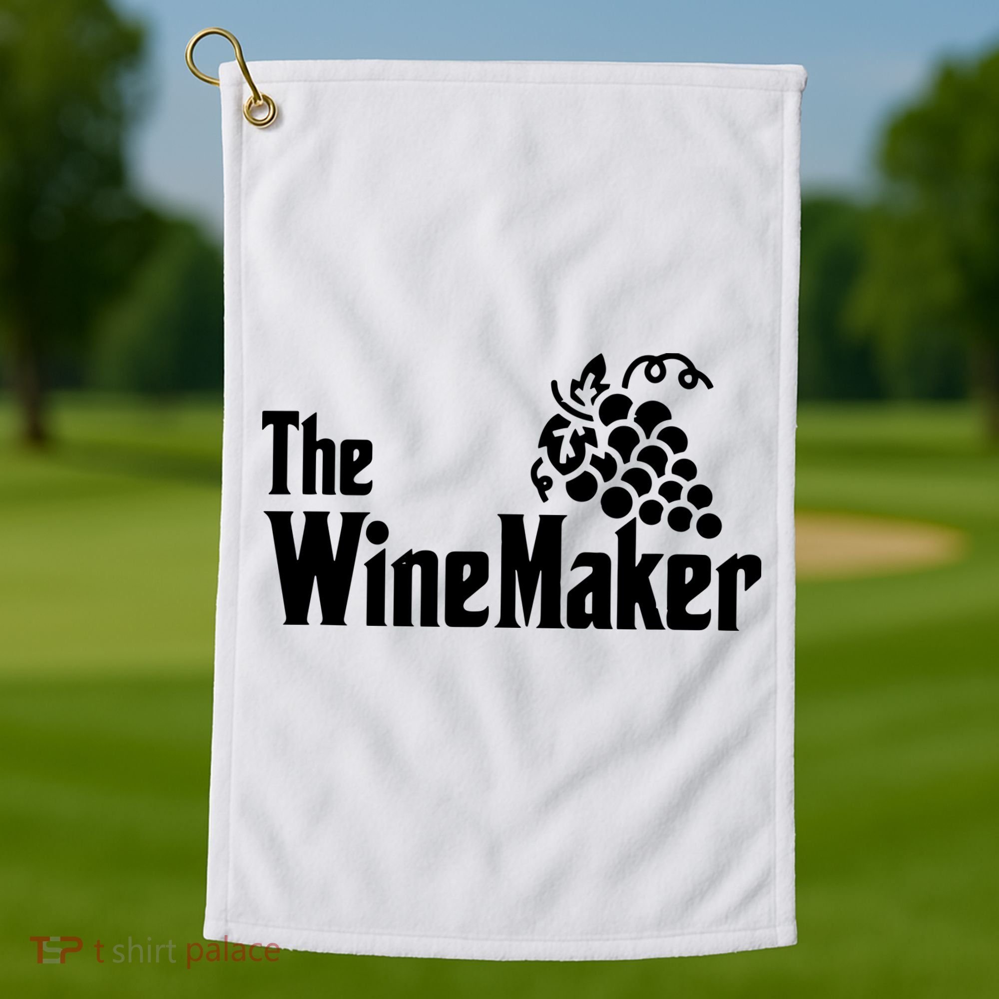 The Wine Maker Vinyard Winery Wine Making Grapes Winemaker Golf Towel