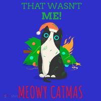 That Wasn't Me Meowy Catmas Funny Cat Cute Christmas Gift Coaster thumb 2