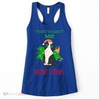 That Wasn't Me Meowy Catmas Funny Cat Cute Christmas Gift Women's Tank Top thumb 0