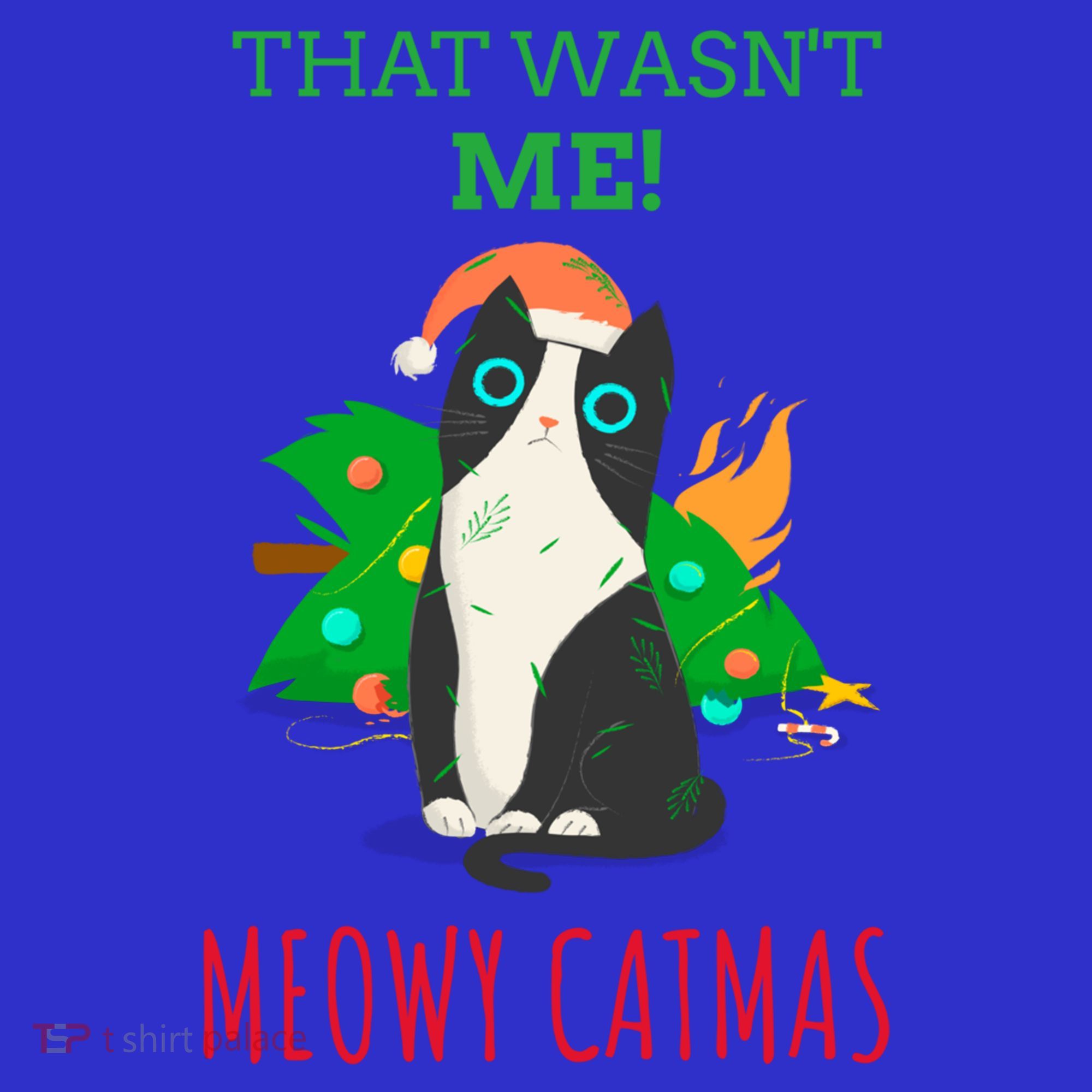 That Wasn't Me Meowy Catmas Funny Cat Cute Christmas Gift Visor