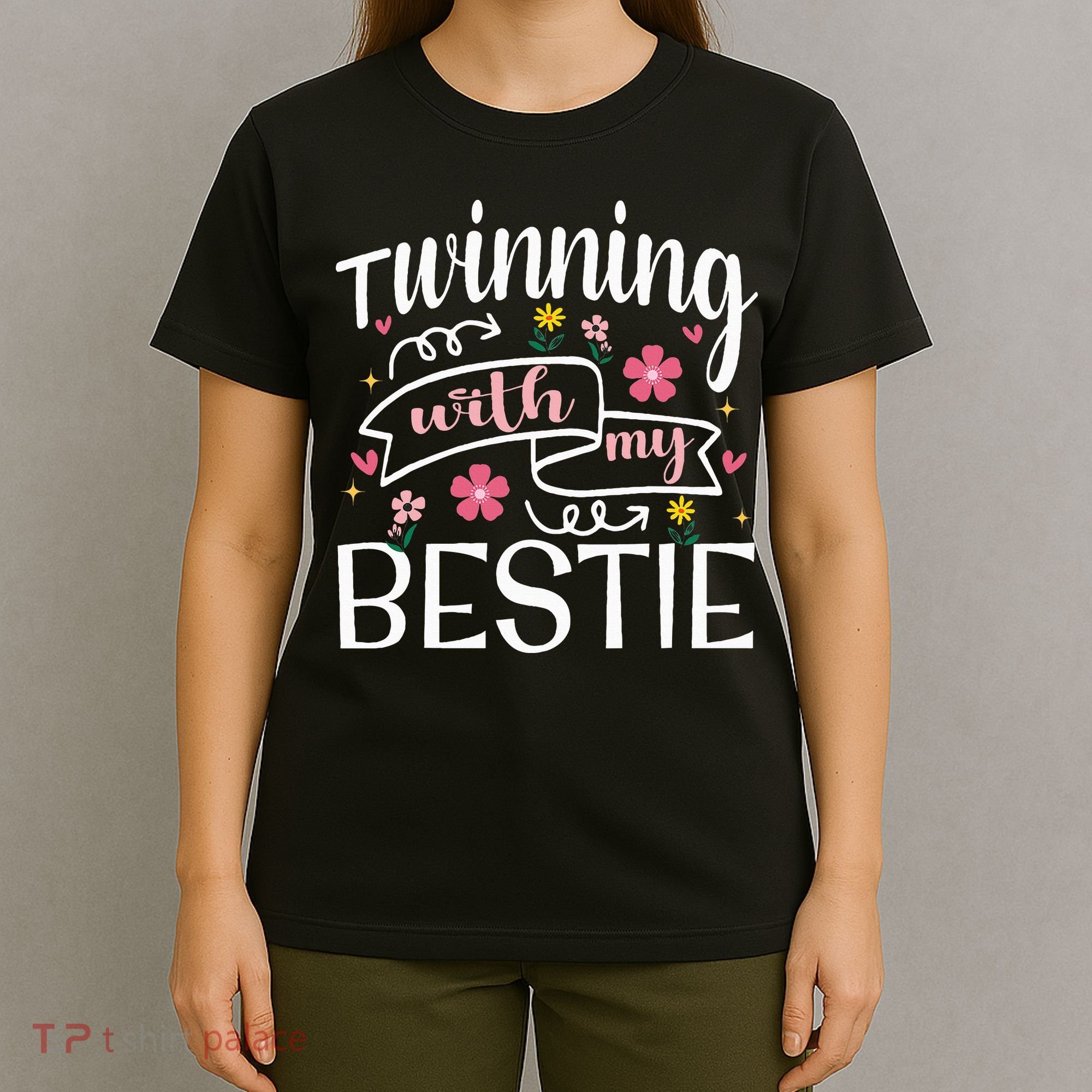 Twinning With My Bestie Girl Twin Day Best Friend BFF Cute T-Shirt