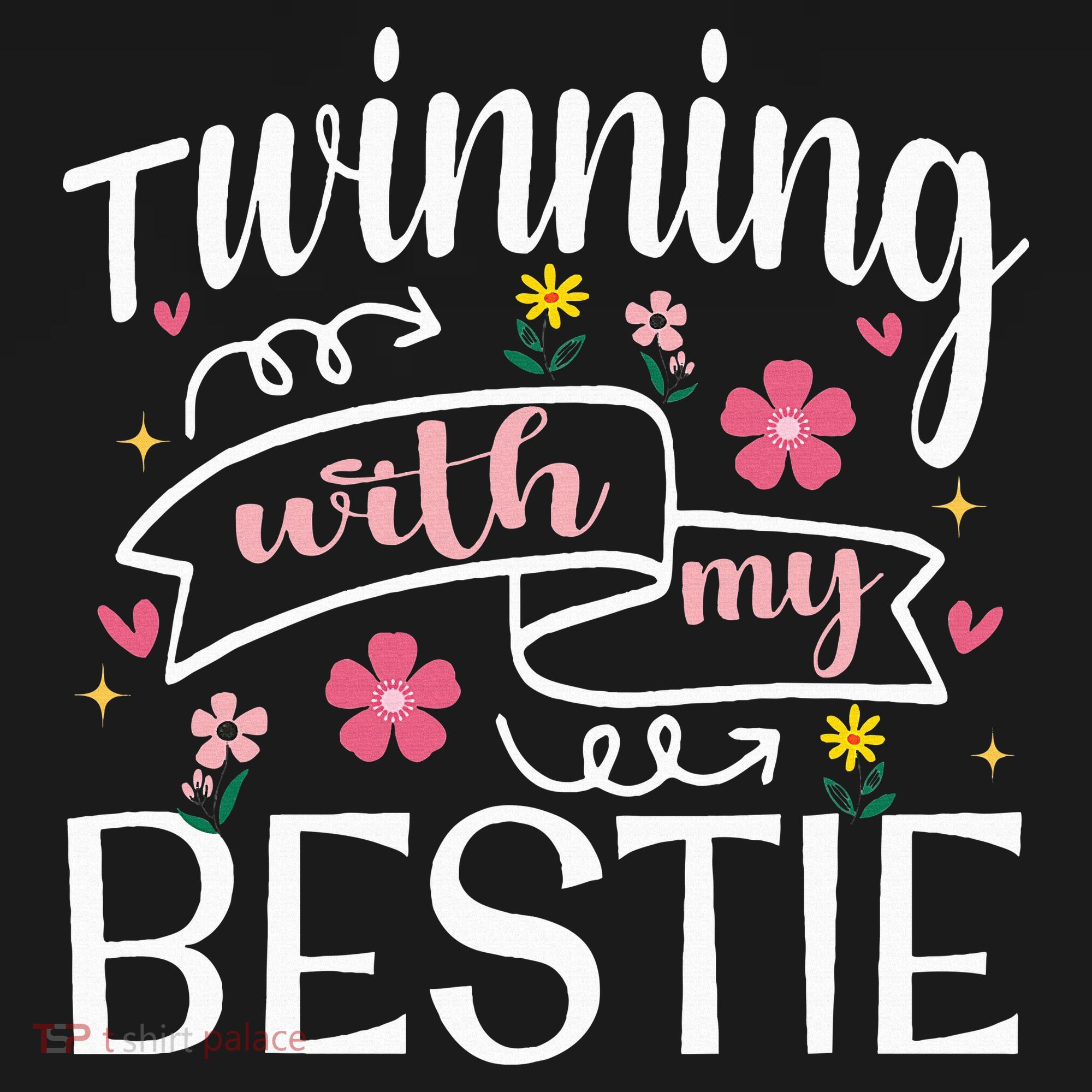 Twinning With My Bestie Girl Twin Day Best Friend BFF Cute Women's Tank Top