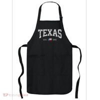 Texas Women Men Kids Texas State Map Flag Distressed Apron thumb 0