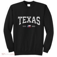 Texas Women Men Kids Texas State Map Flag Distressed Sweatshirt thumb 0