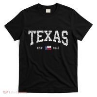 Texas Women Men Kids Texas State Map Flag Distressed T-Shirt thumb 0
