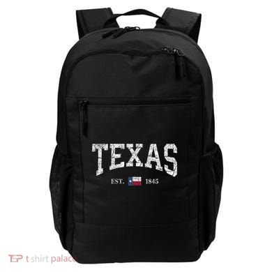 Texas Women Men Kids Texas State Map Flag Distressed Backpack