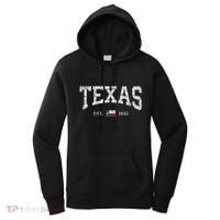 Texas Women Men Kids Texas State Map Flag Distressed Women's Hoodie thumb 0