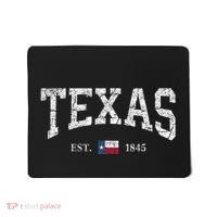 Texas Women Men Kids Texas State Map Flag Distressed Mousepad thumb 0