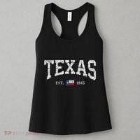 Texas Women Men Kids Texas State Map Flag Distressed Women's Tank Top thumb 3
