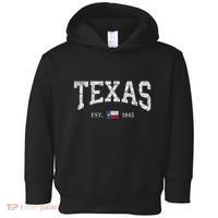 Texas Women Men Kids Texas State Map Flag Distressed Toddler Hoodie thumb 0