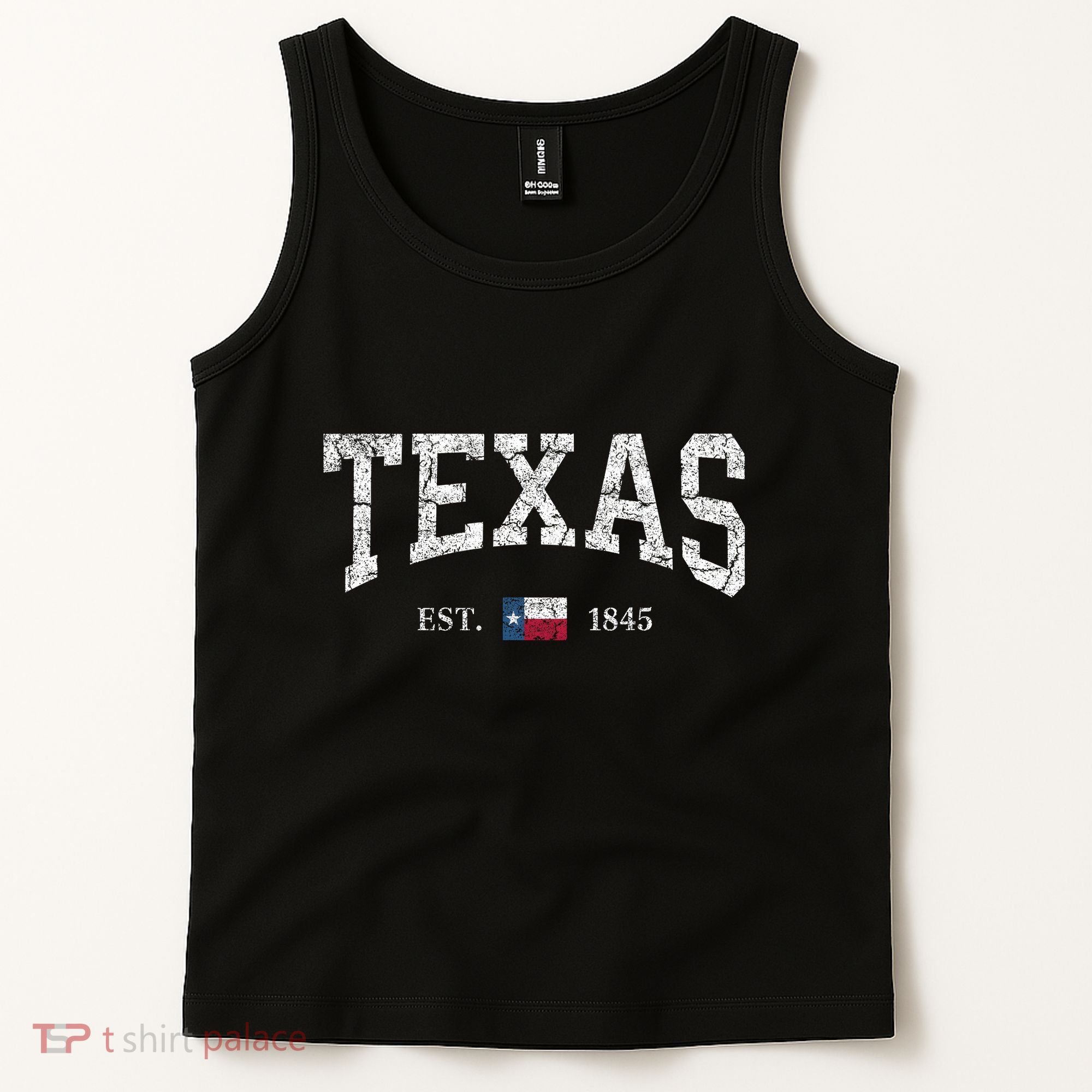 Texas Women Men Kids Texas State Map Flag Distressed Tank Top