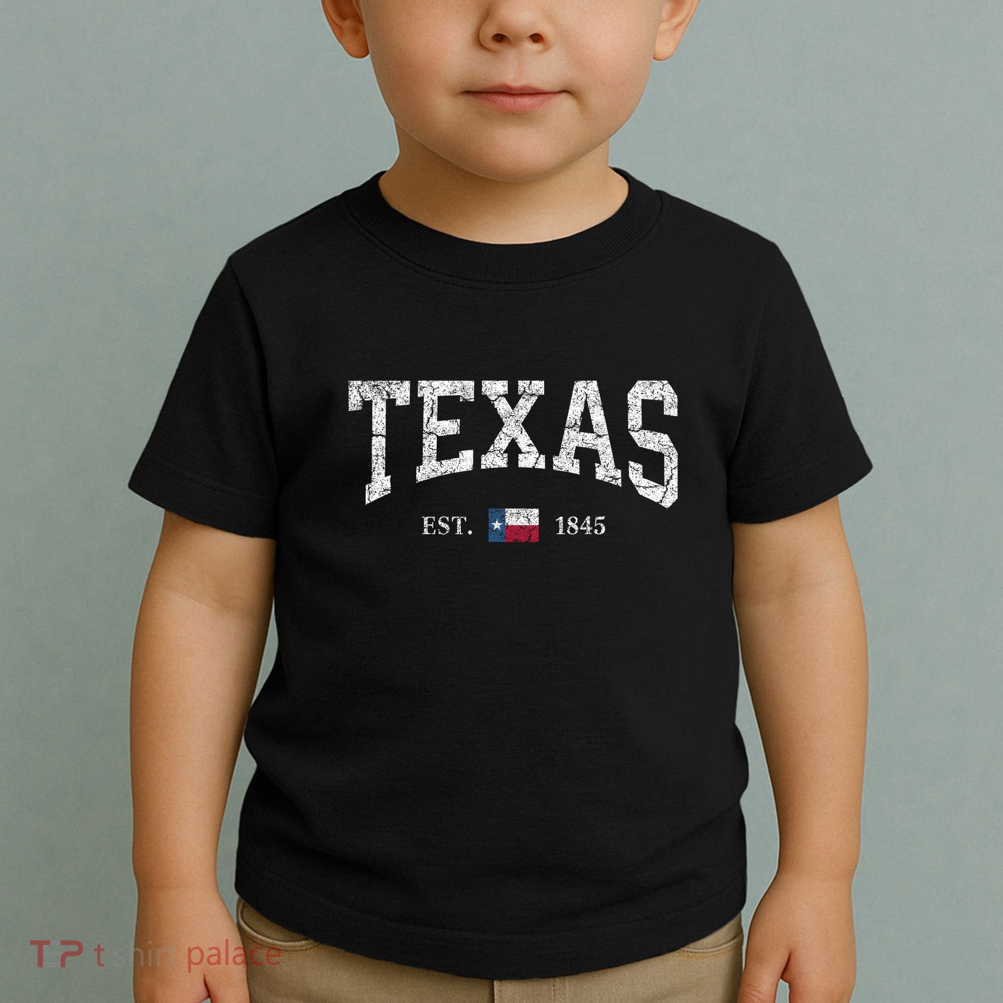 Texas Women Men Kids Texas State Map Flag Distressed Toddler T-Shirt