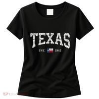 Texas Women Men Kids Texas State Map Flag Distressed Women's T-Shirt thumb 0