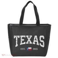 Texas Women Men Kids Texas State Map Flag Distressed Tote Bag thumb 0