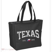 Texas Women Men Kids Texas State Map Flag Distressed Tote Bag thumb 2
