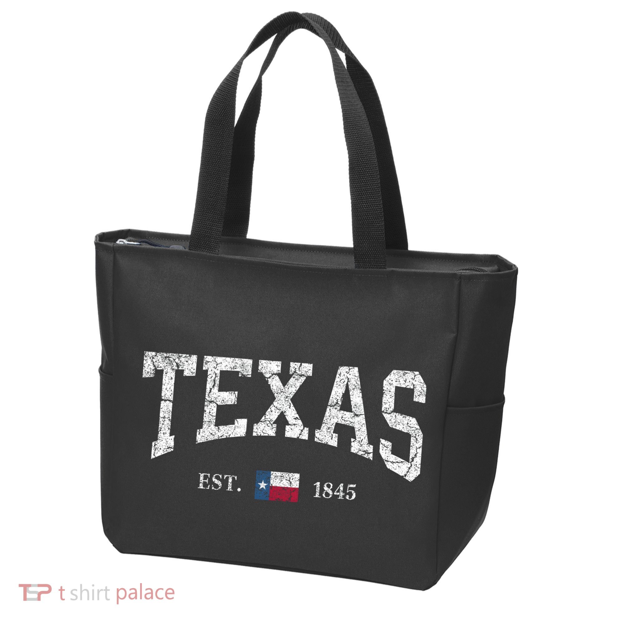 Texas Women Men Kids Texas State Map Flag Distressed Tote Bag