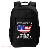 Two Words Made In America Backpack thumb 0