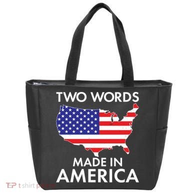 Two Words Made In America Tote Bag