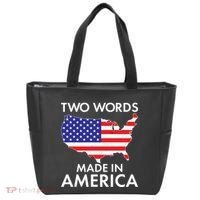 Two Words Made In America Tote Bag thumb 0