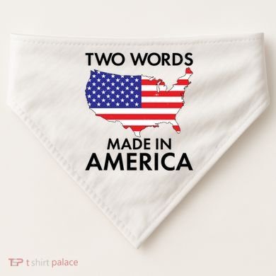 Two Words Made In America USA-Made Doggie Bandana