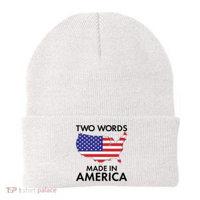 Two Words Made In America Beanie