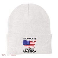 Two Words Made In America Beanie thumb 0