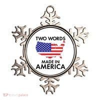Two Words Made In America Ornament thumb 0