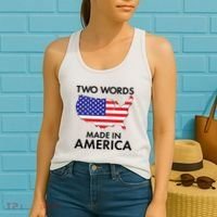 Two Words Made In America Women's Tank Top thumb 2
