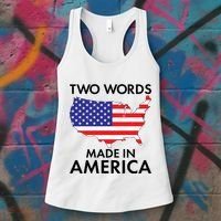 Two Words Made In America Women's Tank Top thumb 3