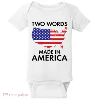 Two Words Made In America Baby Bodysuit thumb 0