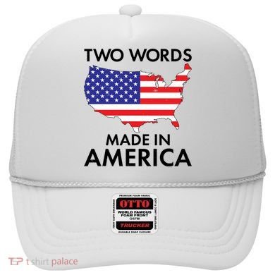 Two Words Made In America Hat