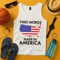 Two Words Made In America Tank Top thumb 4