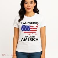 Two Words Made In America Women's T-Shirt thumb 4