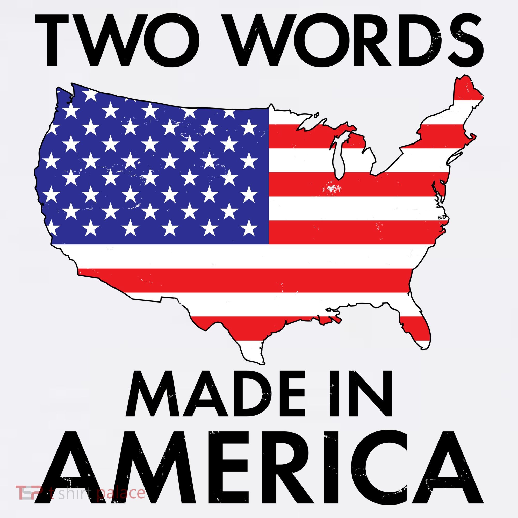 Two Words Made In America Kids Long Sleeve Shirt