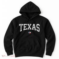 Texas Women Men Kids Texas State Map Flag Distressed Hoodie thumb 0
