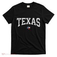 Texas Women Men Kids Texas State Map Flag Distressed T-Shirt thumb 0