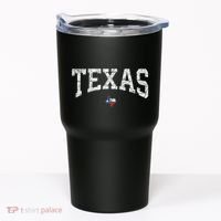 Texas Women Men Kids Texas State Map Flag Distressed Tumbler thumb 0